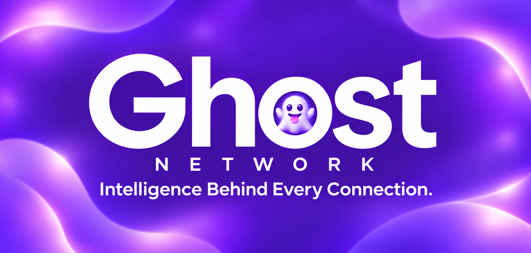 Ghost Network purple brand identity